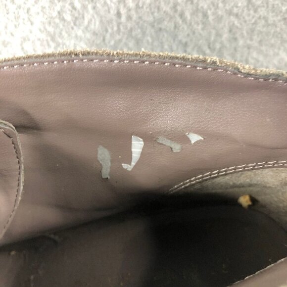 Franco Sarto Womens Sz7 Taupe Beige Suede Lace Up Wedge Ankle Boots, Weston - Picture 11 of 12